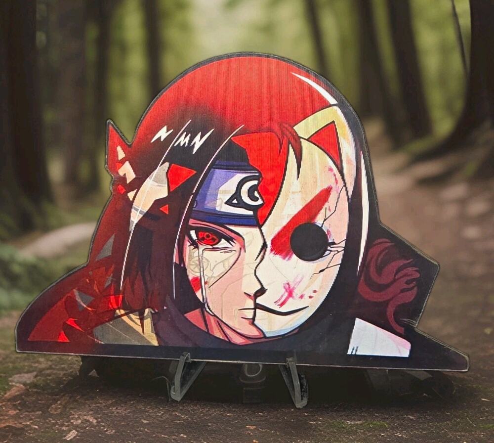 Itachi Uchiha Anbu Naruto 3D Motion Anime Lenticular Sticker Car Laptop Decal